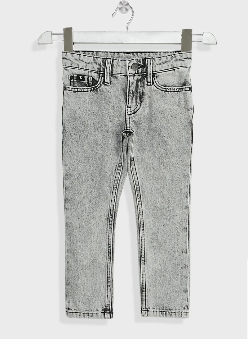 Calvin Klein Jeans Kids Light Wash Slim Fit Jeans