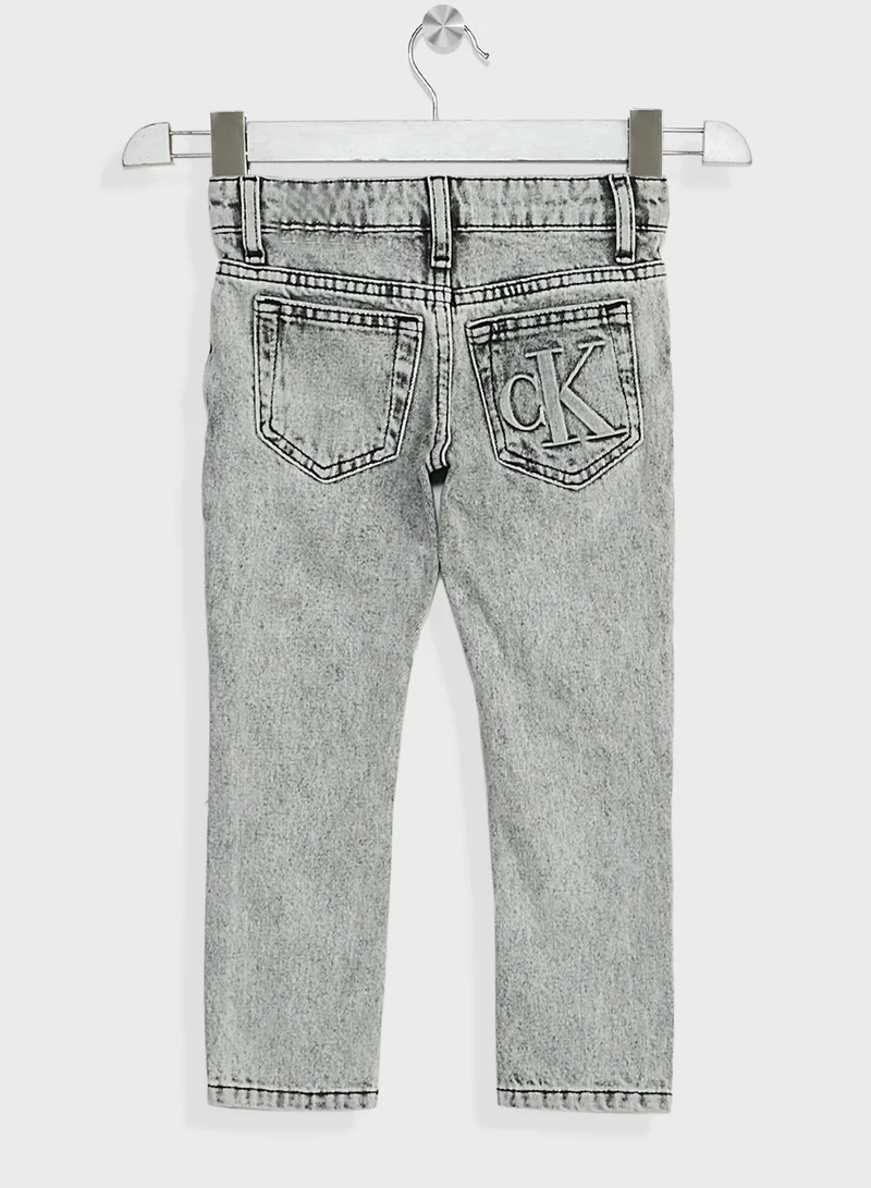 Calvin Klein Jeans Kids Light Wash Slim Fit Jeans