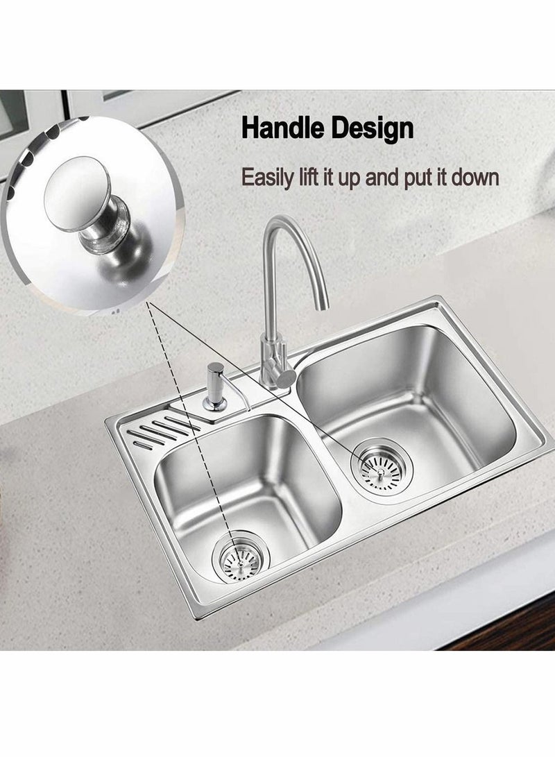 HomarKet 2-Piece Stainless Steel Kitchen Sink Strainer Heavy-Duty Drain Filter Fit for Drain Filter for Kitchen Bathroom Basin Laundry Stop Hair Disposal Waste (78mm) - Image 5