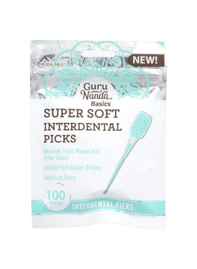 GuruNanda GuruNanda, Basics, Super Soft Interdental Picks, 100 Picks  - Image 1