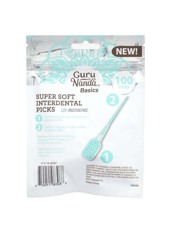 GuruNanda GuruNanda, Basics, Super Soft Interdental Picks, 100 Picks  - Image 2