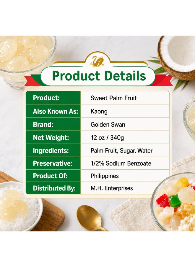 Golden Swan Sweet Palm Fruit White - Image 3