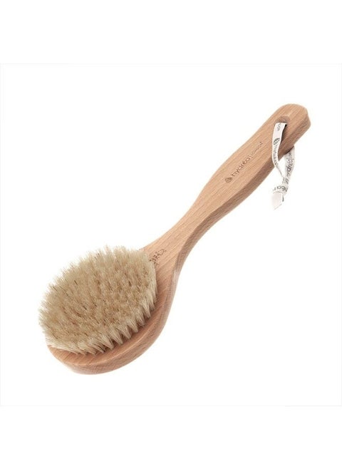 Short Body Brush with Natural Bristles Wet Or Dry Brushing