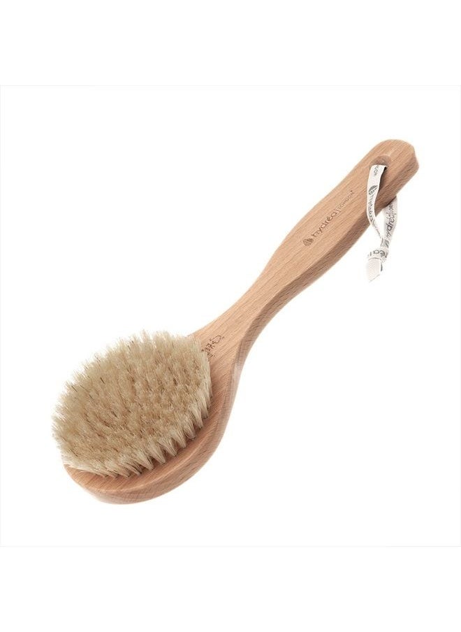 Short Body Brush with Natural Bristles Wet Or Dry Brushing