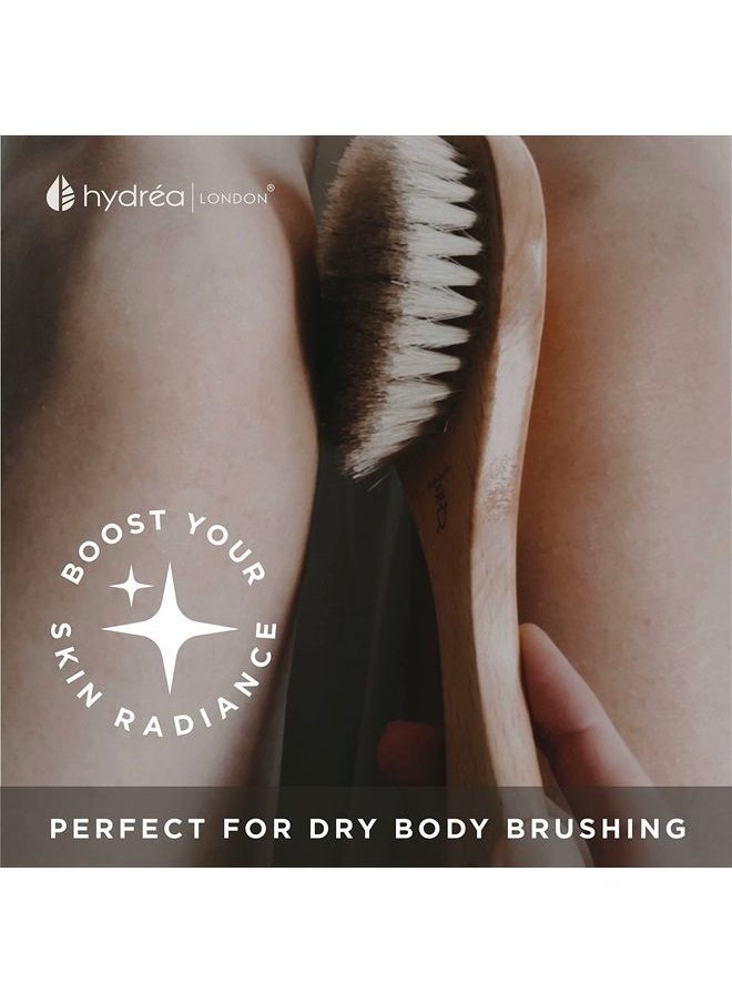 Short Body Brush with Natural Bristles Wet Or Dry Brushing