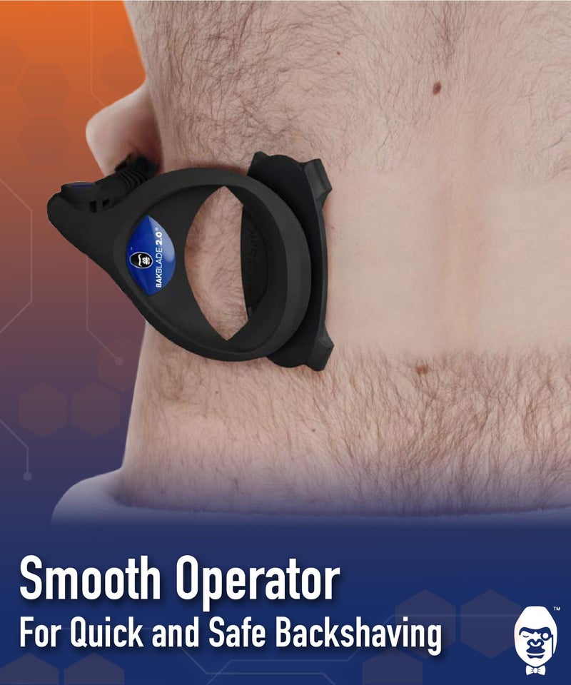 Bakblade 2.0 Refill Cartridges Bundle, Back Hair & Body Shaver Replacement Cartridges, Extra-Wide Wet Dry & Disposable Razor Blades (6 Blades) - Image 2