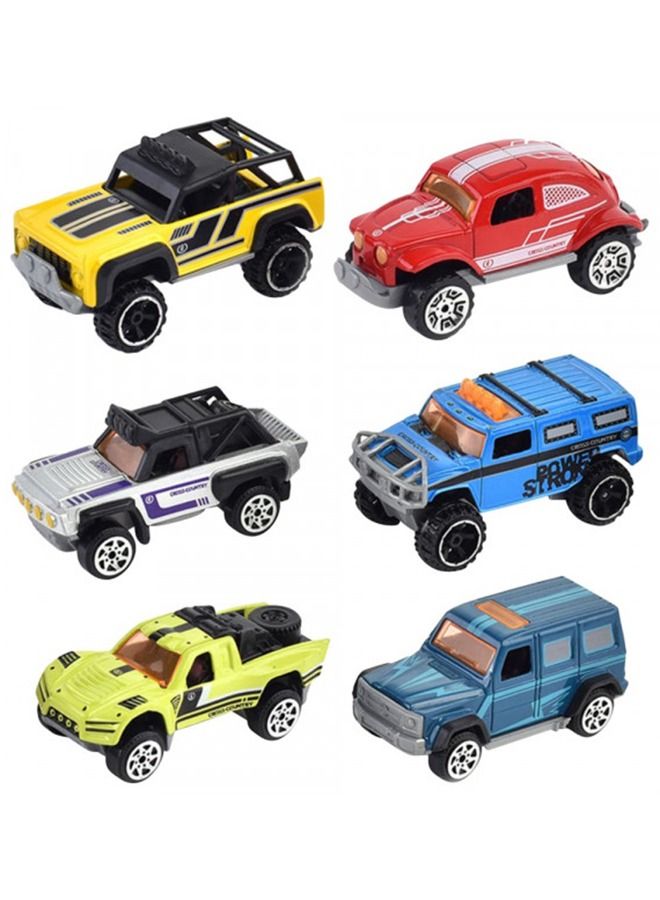 Little Story Alloy Sliding Off-Road Toy Vehicle 6Pcs-Multicolor  - Image 2