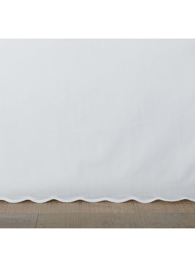 Stone Cottage - Queen Bedskirt, Cotton Tailored Bedskirt with Split Corners, Oeko-Tex Certified (Solid White) - Image 2