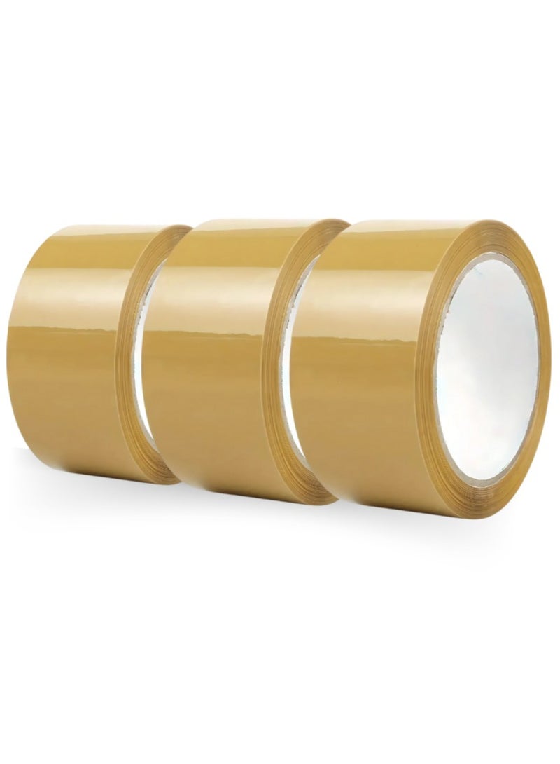 Generic Set of 3 | Brown Tape for Packaging | Sturdy, Long-lasting Adhesive for Box Sealing, Shipping, Relocation & Storage | Heavy-Duty, Dependable Brown Tape for Cartons & Packages | 2 Inches x 30 Yards  - Image 1