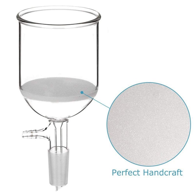 ISKO Borosilicate Glass Buchner Filtering Funnel with Coarse Frit Standard Taper Inner Joint and Vacuum Serrated Tabulation 1000ml G2 GRADE - Image 2