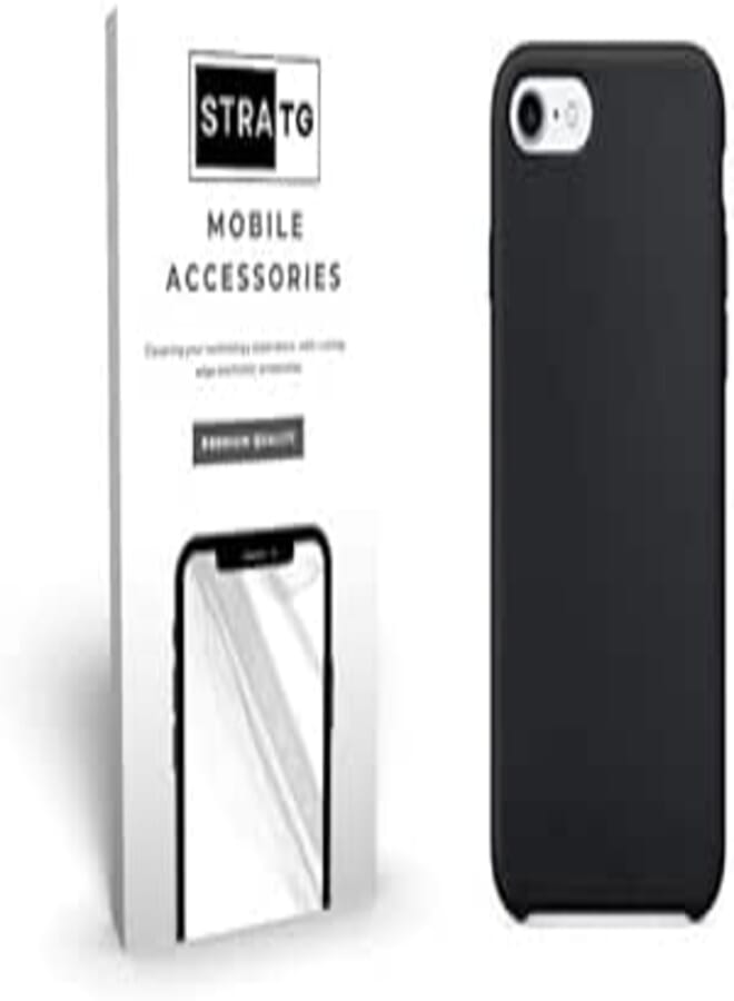 StraTG Black Silicon Cover for iPhone 6 Plus / 6s Plus - Slim and Protective Smartphone Case