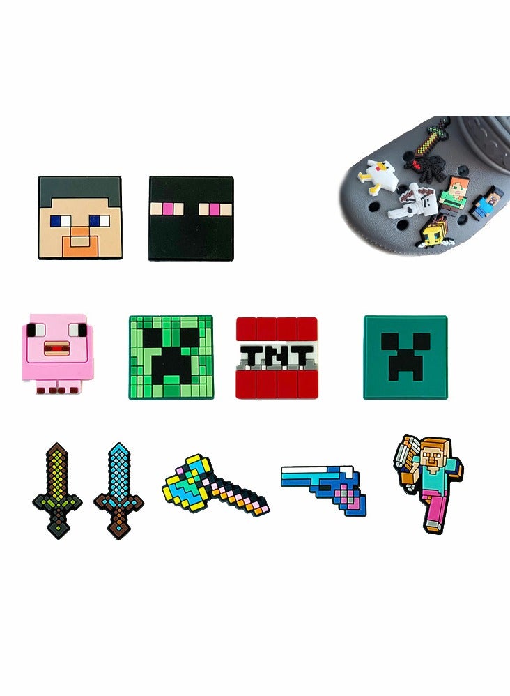 Colorful Charms for Crocs and Sandals, Fun Shoe Accessories for Kids and Adults, Perfect Party Favors and Gifts, 13 Pieces Set - Image 1