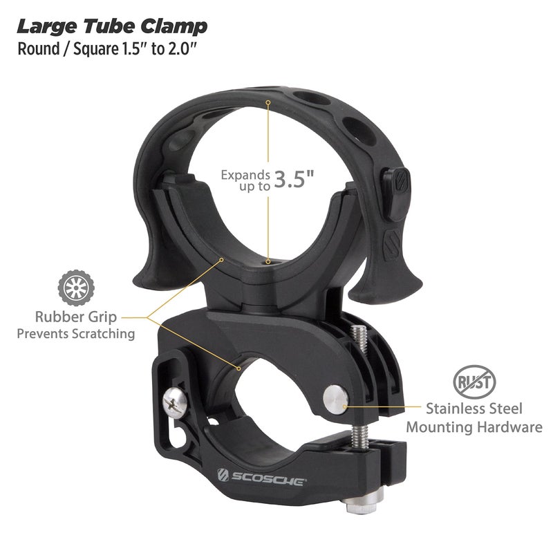 Scosche PSM11004 TerraClamp Heavy Duty Fire Extinguisher and BoomBottle Universal Vehicle Mount, Large (Pack of 2) - Image 2