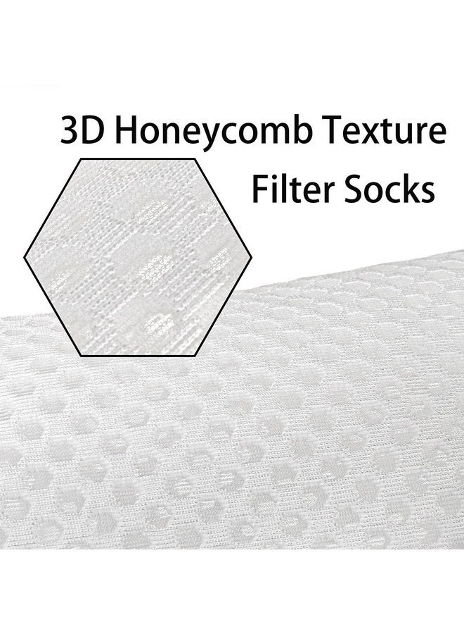 TOPZEA TOPZEA 10 Pack 4 Inch Ring Filter Socks 150 Micorn, 3D Honeycomb Aquarium Filter Bag for Saltwater Freshwater Fish Tank, Ponds, Use in Sumps/Overflows, Aquarium Filter Accessory, 9.8 Inch Long  - Image 5
