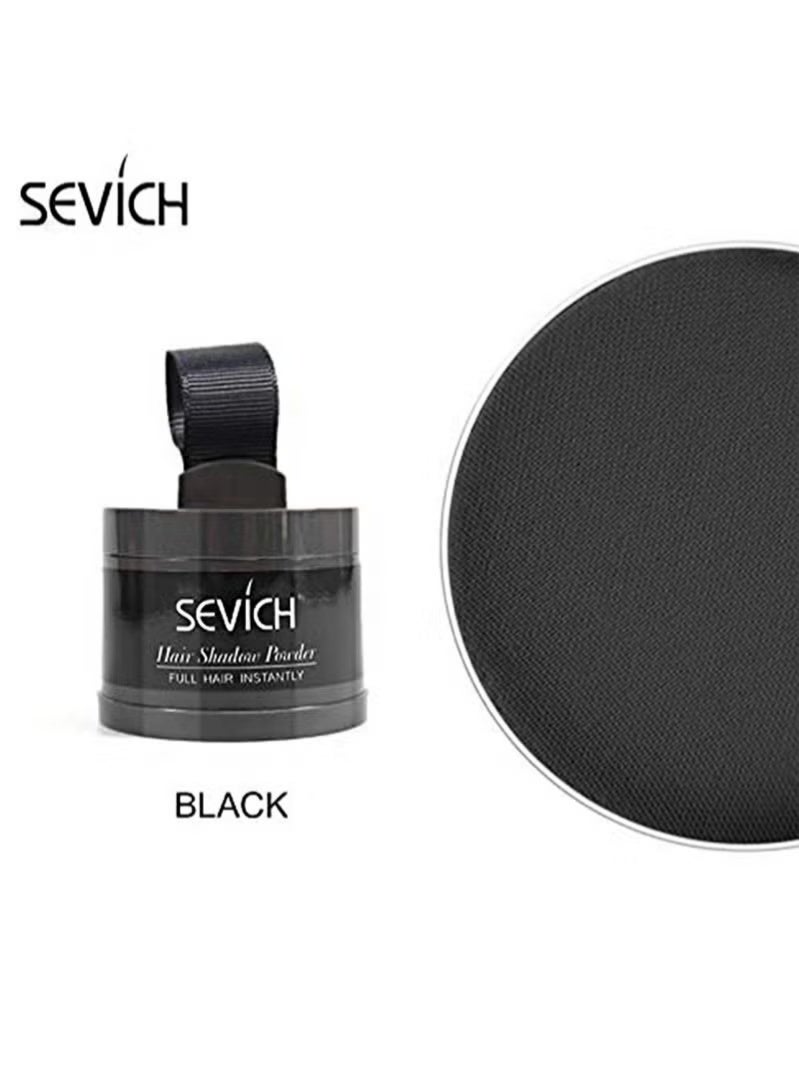 Sevich Hair Shadow Powder,Quick Cover Grey Hair Root Concealer，Eyebrows,Beard Line for Thinning Grey Hairline,Windproof，Sweatproof,Easy to use with mirror (Black 4g) - Image 2