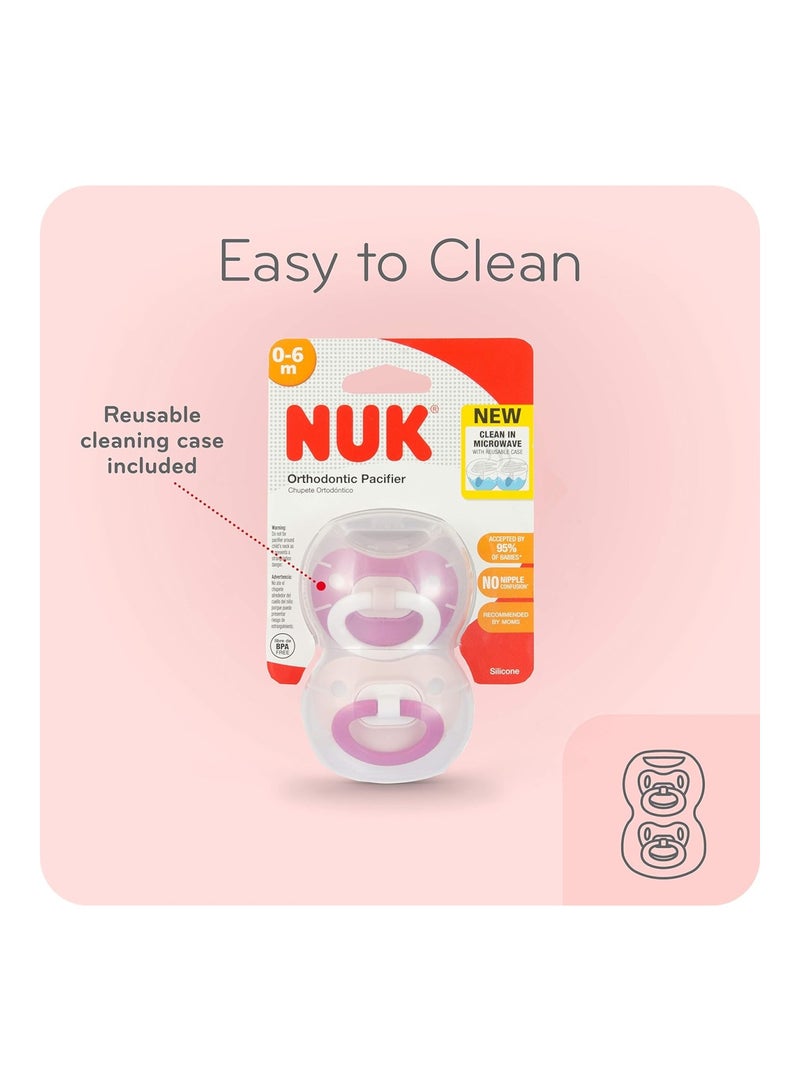 NUK Disney Mickey Mouse Orthodontic Pacifiers, 6-18 Months, 2-Pack - Image 3