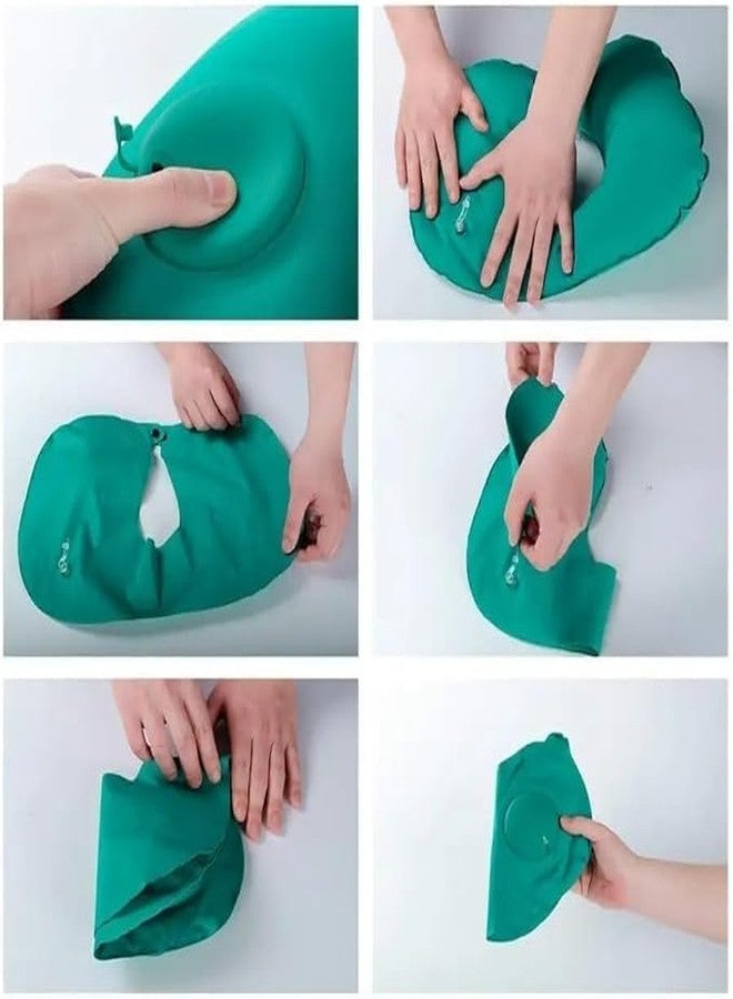 Pekos Travel Pillow | Pressing U-Shaped Neck Pillow | Lightweight Headrest Support Sleeping Pillow for Airplanes, Train, Car, Office, Outdoor (1Psc_Multicolor) - Image 5