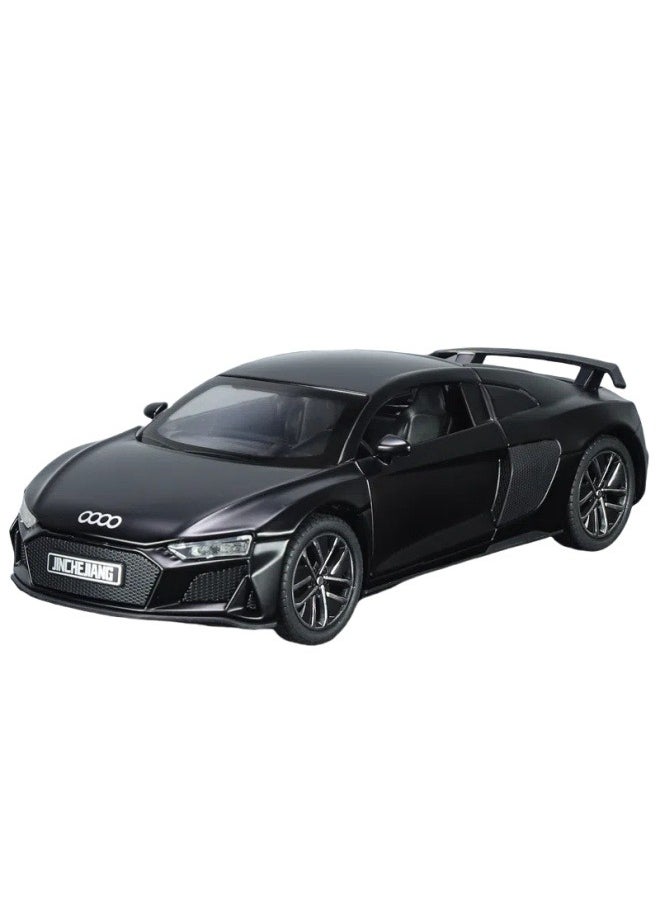 General - Alloy car model 1:32 Audi R8 sports car with sound and light pull back toy car sound effect model decoration - Image 1