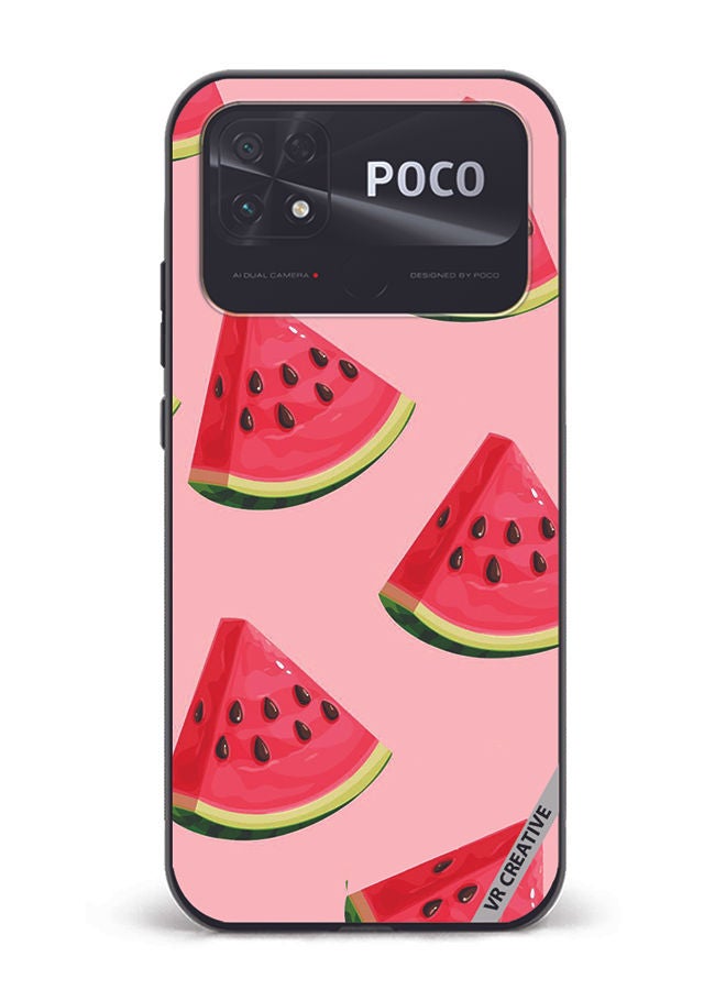 VR CREATIVE Protective Case Cover For Xiaomi Poco C40 Watermelon Design Multicolour - Image 1
