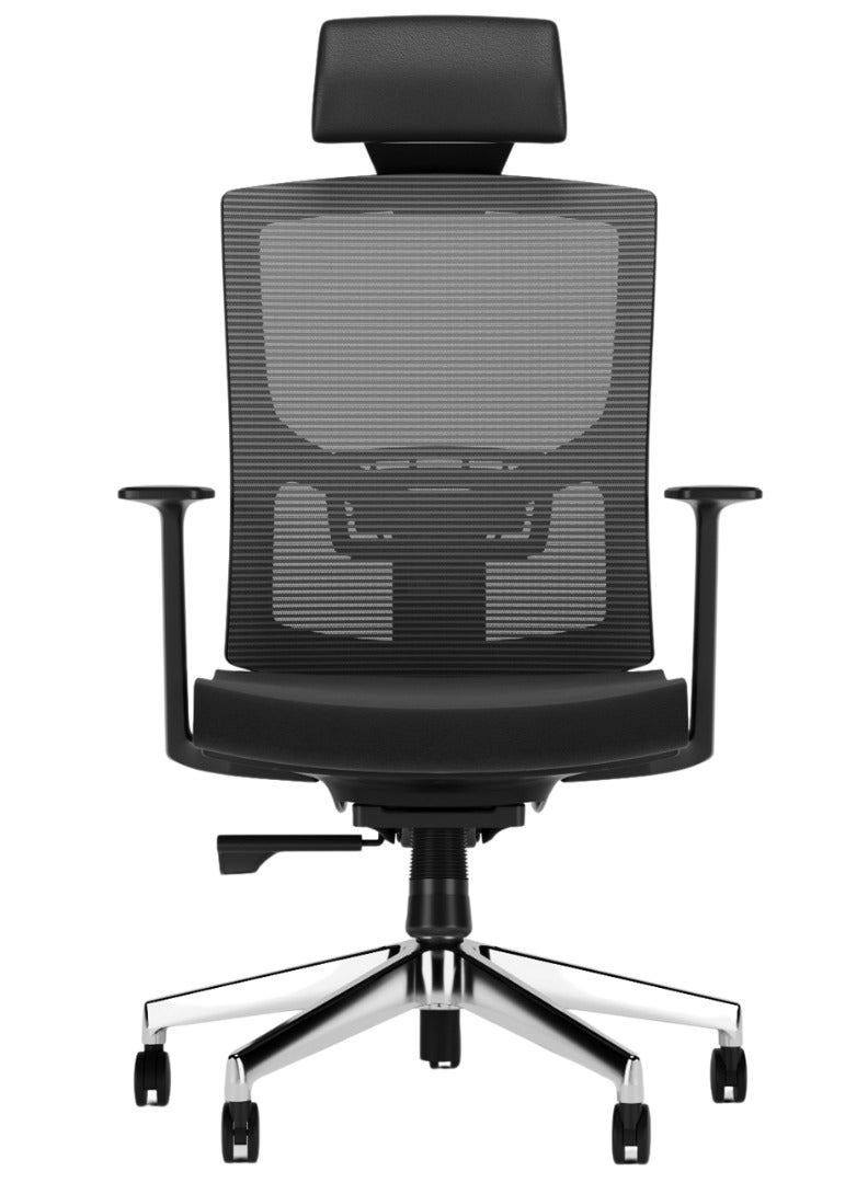 WORKSPACE Home Office Newman Chair Black Stylish Ergonomic Executive Office Chair for a Comfortable Workspace - Image 1