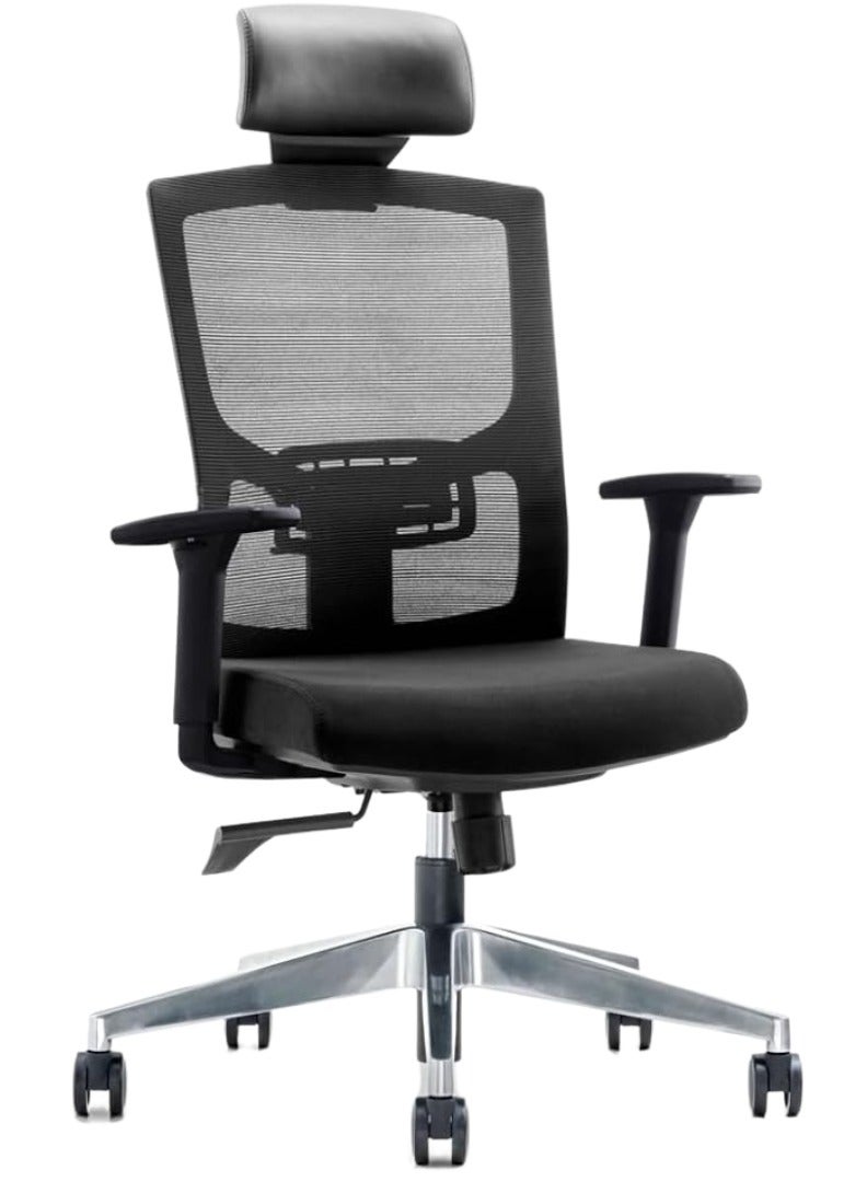 WORKSPACE Home Office Newman Chair Black Stylish Ergonomic Executive Office Chair for a Comfortable Workspace - Image 2