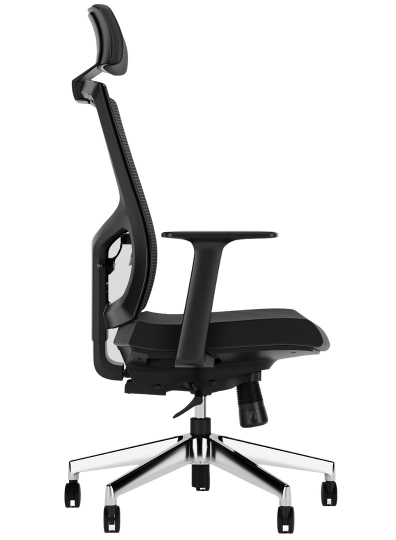 WORKSPACE Home Office Newman Chair Black Stylish Ergonomic Executive Office Chair for a Comfortable Workspace - Image 3