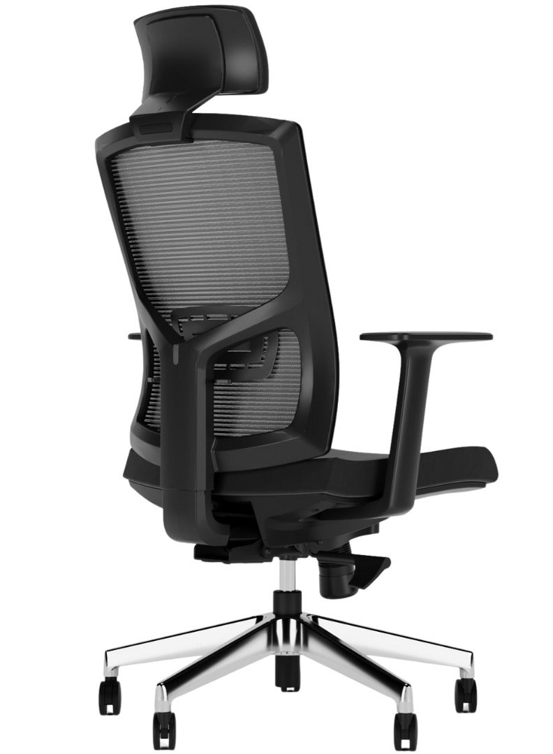 WORKSPACE Home Office Newman Chair Black Stylish Ergonomic Executive Office Chair for a Comfortable Workspace - Image 4