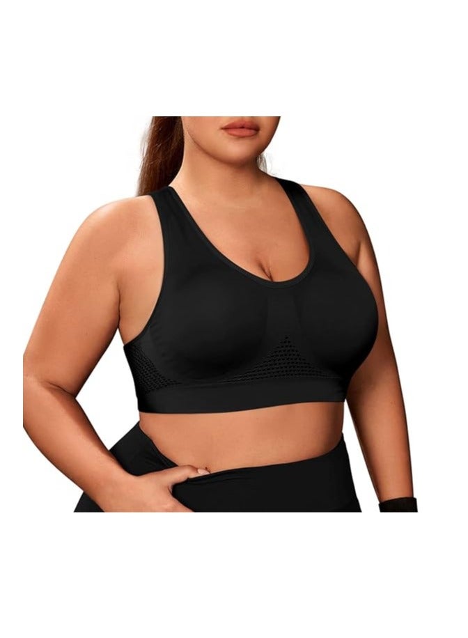 Women Sports Bra Comfortable Sleep Bras No Underwire Seamless Workout Yoga Bra of 3 Pack - Image 2