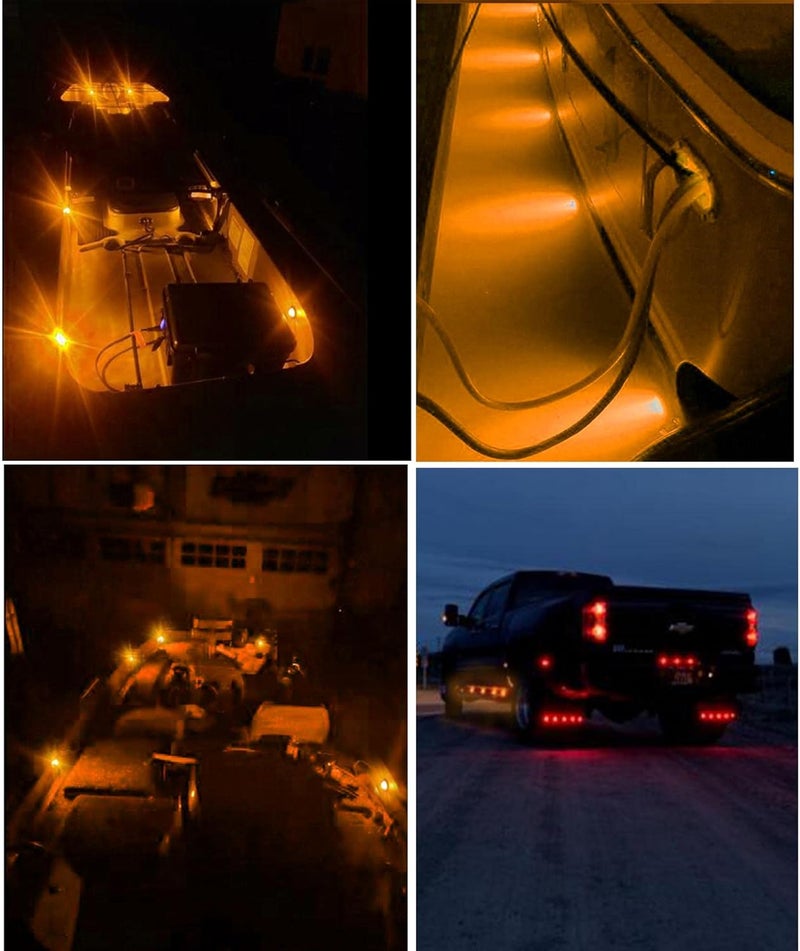NBWDY 10pc 3/4" Mount Amber LED Bullet Marker Lights for Vehicles - Image 4