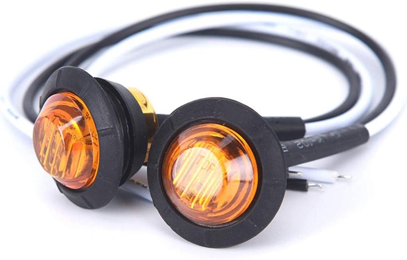 NBWDY 10pc 3/4" Mount Amber LED Bullet Marker Lights for Vehicles - Image 5