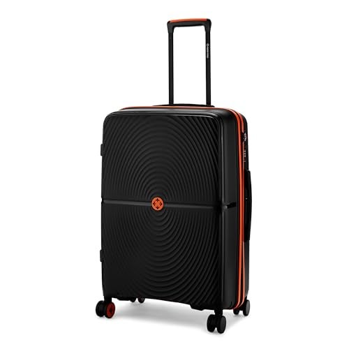 Nasher Miles Bali Hard-Sided Polypropylene Check-in Luggage 24 inch | 65cm | 8 Wheels Medium Trolley Bag for Travel | Suitcase (Black) - Image 1