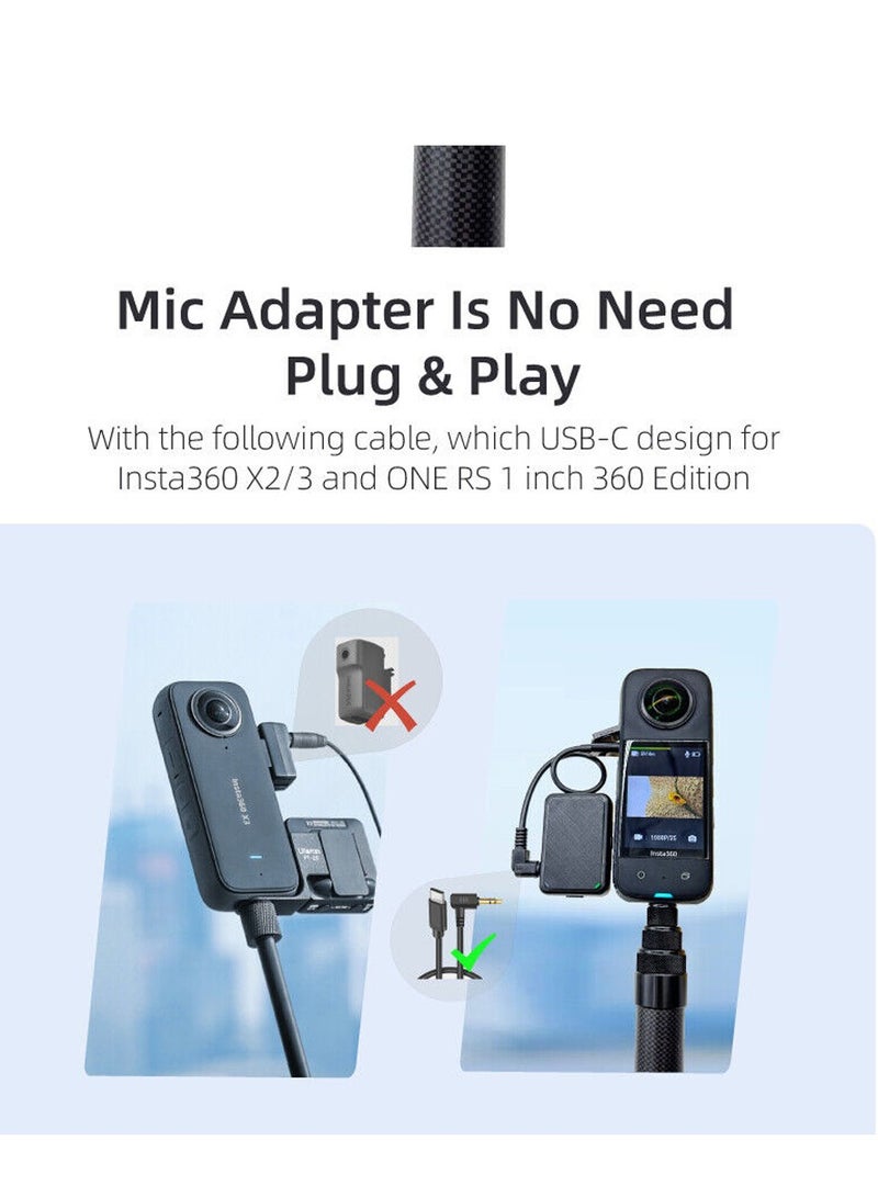 Mi techo 2.4G Wireless Lavalier Microphone System, 1 for 2 Live Noise Cancelling Clip On Mic for Mobile Phone and Camera Live Outdoor Interview Conference Recording - Image 5