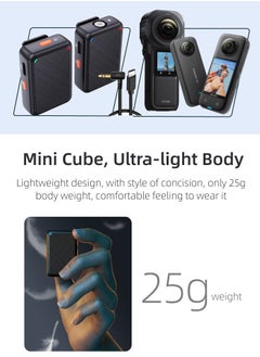 Mi techo Mi techo 2.4G Wireless Lavalier Microphone System, 1 for 2 Live Noise Cancelling Clip On Mic for Mobile Phone and Camera Live Outdoor Interview Conference Recording  - Image 4