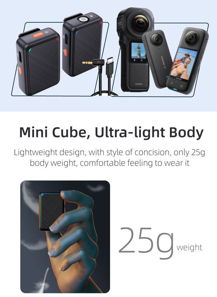 Mi techo 2.4G Wireless Lavalier Microphone System, 1 for 2 Live Noise Cancelling Clip On Mic for Mobile Phone and Camera Live Outdoor Interview Conference Recording - Image 4