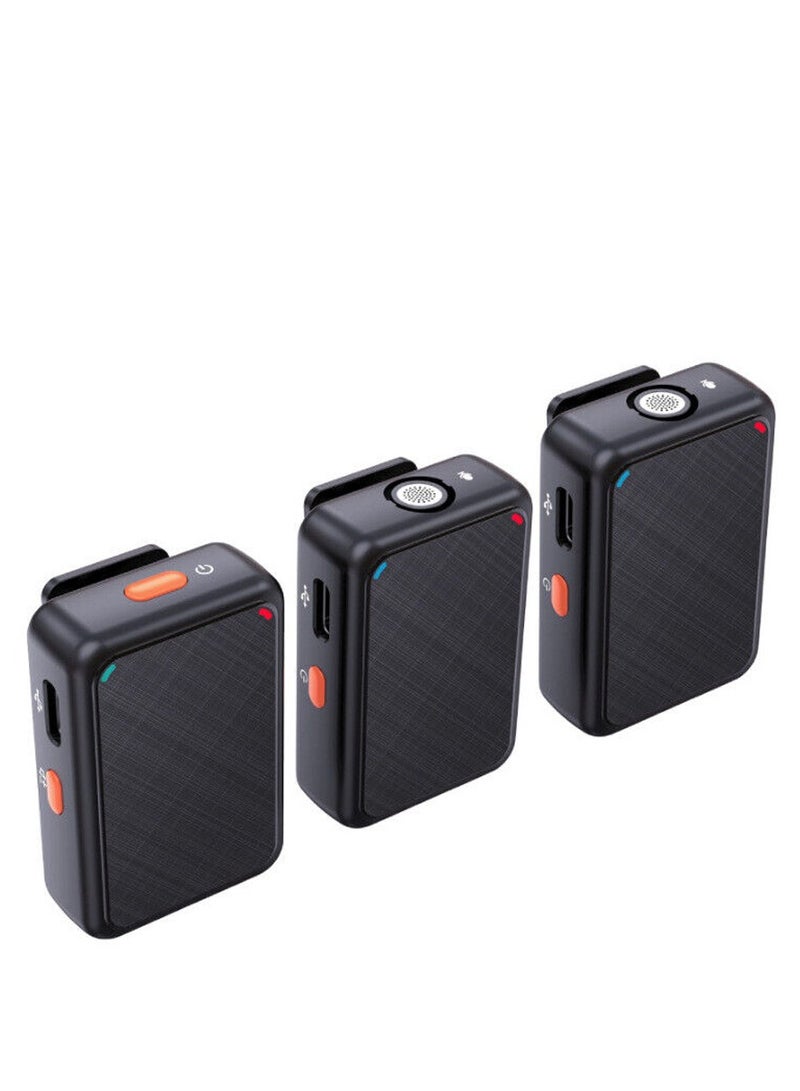 Mi techo 2.4G Wireless Lavalier Microphone System, 1 for 2 Live Noise Cancelling Clip On Mic for Mobile Phone and Camera Live Outdoor Interview Conference Recording - Image 2