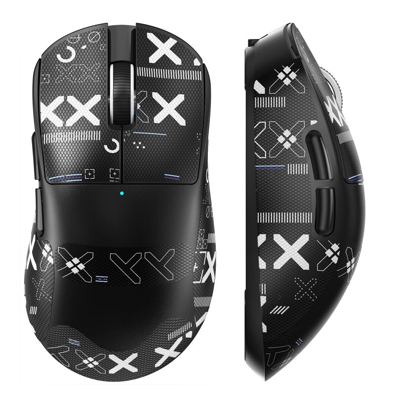MAGIC-REFINER X2 Superlight Wireless Gaming Mouse,BK3633 Tri-Mode BT/2.4G Wireless/Wired Mouse with Grip Tape,25000DPI,1000Hz Polling Rate,500mAh,Large Size,5 Programmable Buttons for Pc/Mac,Black PRO - Image 1
