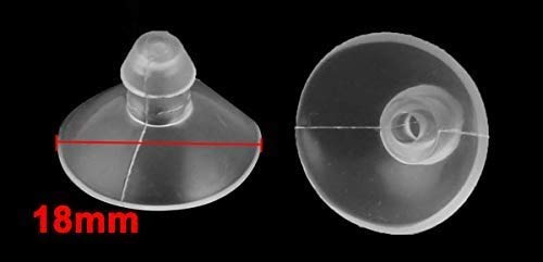 bnafes 18mm/0.7" Furniture Desk Glass Transparent Anti-Collision Suction Cups Sucker Hanger Pads for Glass Plastic Without Hooks, Pack of 10 - Image 2