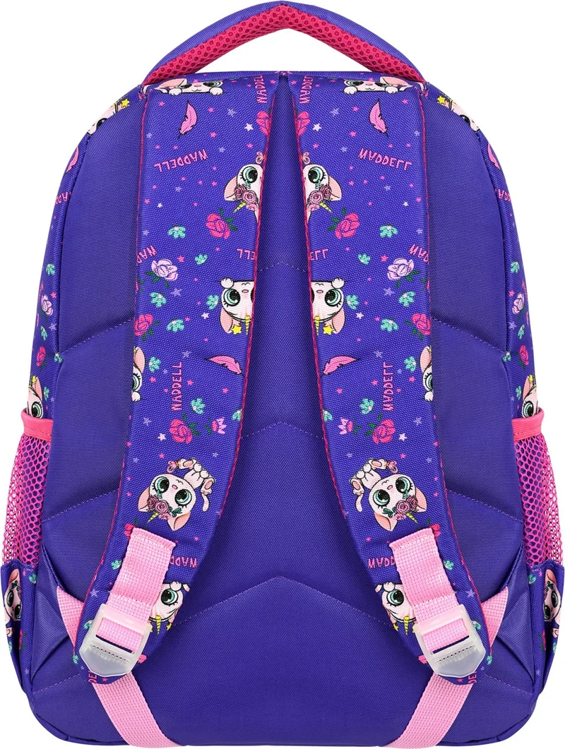 Waddell Licensed Purple Pink Cat Patterned Primary School Girl Backpack and Lunch Bag