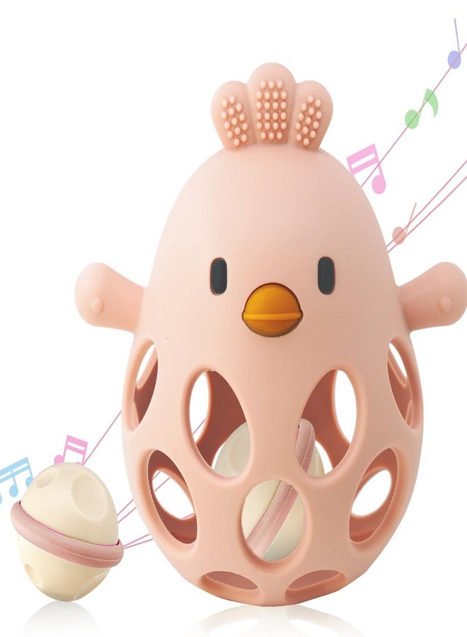 Venditer Baby Toy, 6 Months, Early Learning Toy for Babies, Baby Toy 1 Year Old Montessori Baby Games 0-6 Months Sensory Rattle 0 3 6 9 12 Months Girls Boys (Pink) - Image 1