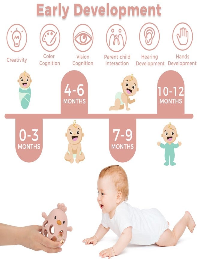 Venditer Baby Toy, 6 Months, Early Learning Toy for Babies, Baby Toy 1 Year Old Montessori Baby Games 0-6 Months Sensory Rattle 0 3 6 9 12 Months Girls Boys (Pink) - Image 5