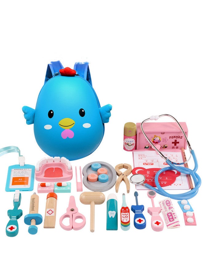 Little Doctor Role Play Stethoscope Doctor Toy Children's Schoolbag Medical Case Nurse Injection Simulation Play-House-Color:TL-bag Dentist Yellow - Image 2