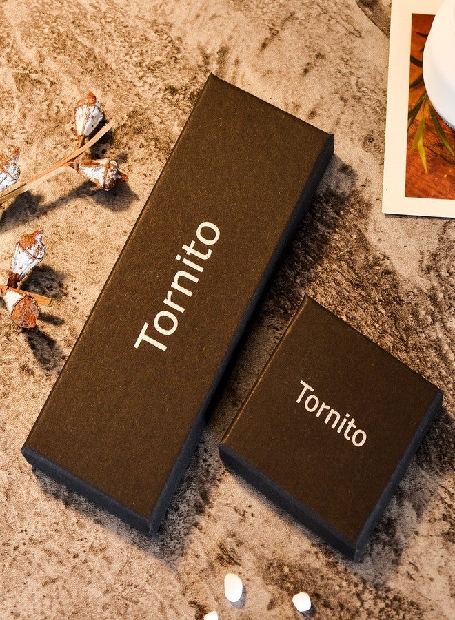 Tornito مجموعة مشابك ربطة عنق Tornito 4 قطع للرجال لمشابك ربطة عنق عادية ورقيقة لمناسبات الزفاف والأعمال للرجال - Image 4