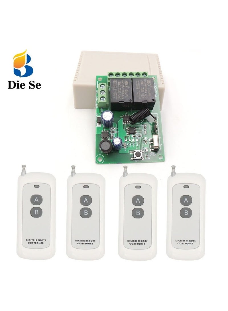 نظام التحكم عن بعد Rf 433 ميجا هرتز عالمي لاسلكي لتقوم بها بنفسك مفتاح ذكي تيار مستمر 5 فولت ~ 30 فولت 2CH جهاز استقبال مرحل الترددات اللاسلكية وجهاز إرسال طويل المدى - Image 1
