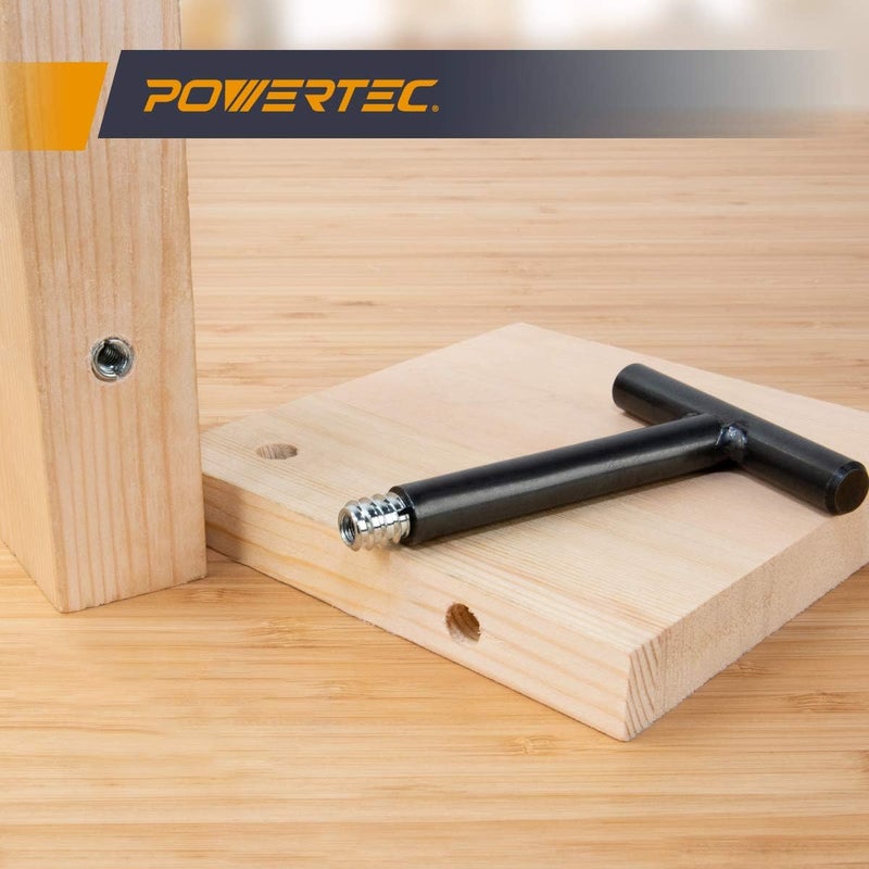 POWERTEC 71380 T-Wrench | 3/8 16 Threaded Insert Installation Tool w/T-Shape Handle - Image 4