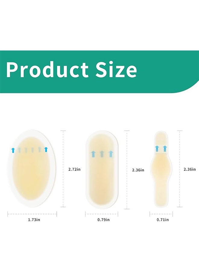 Gel Blister Bandages Blister Cushions - 24Pcs Water Resistant Hydrocolloid Bandages for Heel, Toe & Foot - Blister Pads for Prevention & Recovery - Image 2