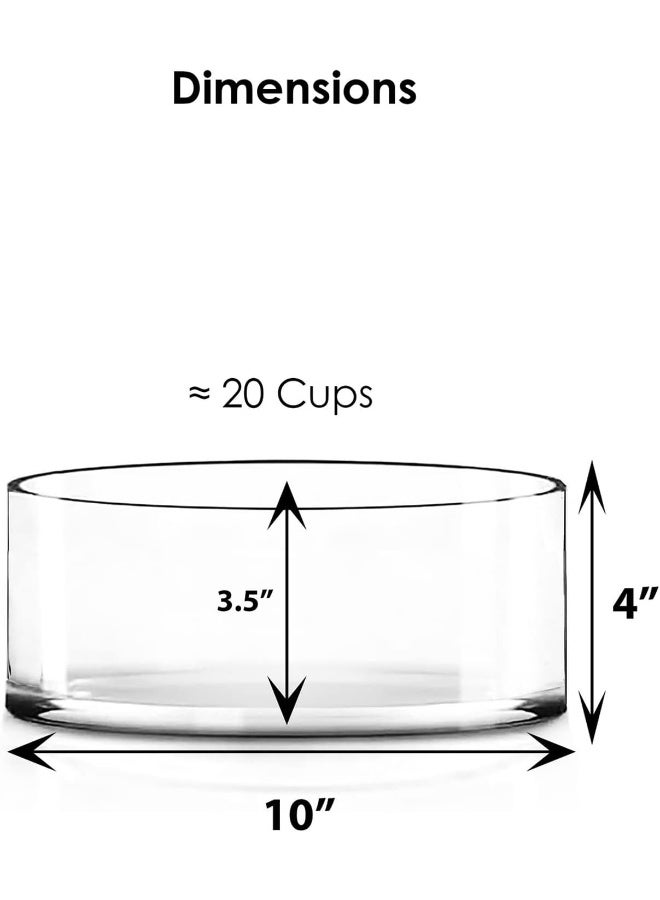 CYS Excel Large Clear Glass Cylinder Vase H4 D10 Flower Vase Centerpieces Hurricane Floating Pillar Candle Holder Terrarium Planter - Image 3