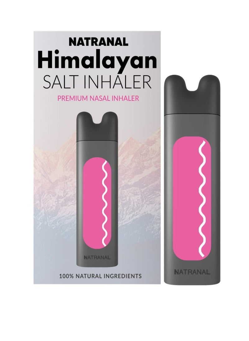 Natranal - Himalayan Pink Salt Inhaler for Lungs, Experience Halotherapy at Home, Easy to Use and Refill Lung Clearing Inhaler - Image 1