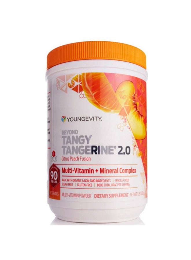 Youngevity Beyond Tangy Tangerine 2.0 Citrus Peach Fusion Multi-Vitamin & Mineral Complex - Made with Natural & Whole Foods | 8,000 ORAC - Image 1