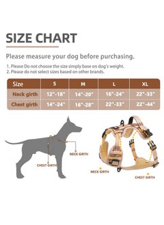 PUPTECK PUPTECK No Pull Dog Harness for Large, Adjustable Reflective Dog Harness with Handle Easy Control, Comfortable Soft Padded Pet Vest Harness for Large Dogs, Plaid Beige L  - Image 2