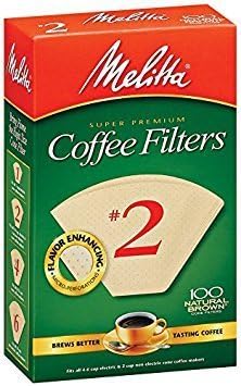 Melitta Pour Over Coffee Cone Brewer  2 Filter Natural Brown Combo Set Black - Image 2